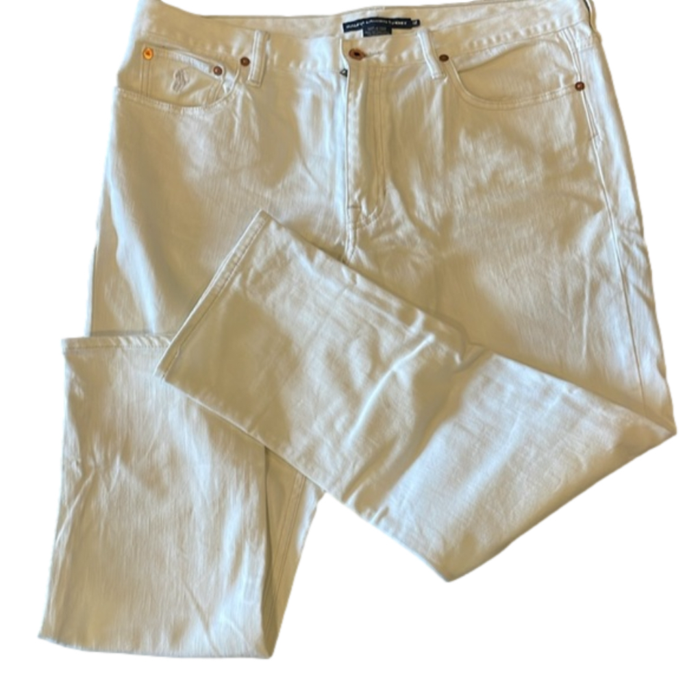 Ralph Lauren’s Woman’s Sport 32 White Straight Leg Denim Pants